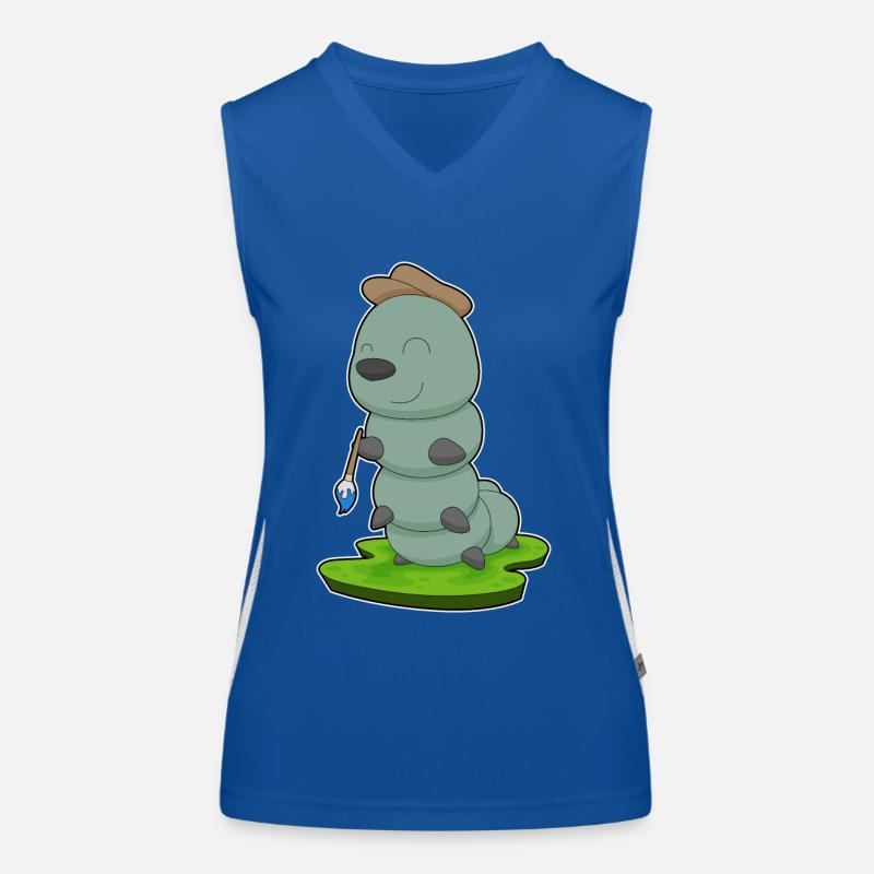 Caterpillar Painter Brush Paint Women's Functional Contrast Tank Top