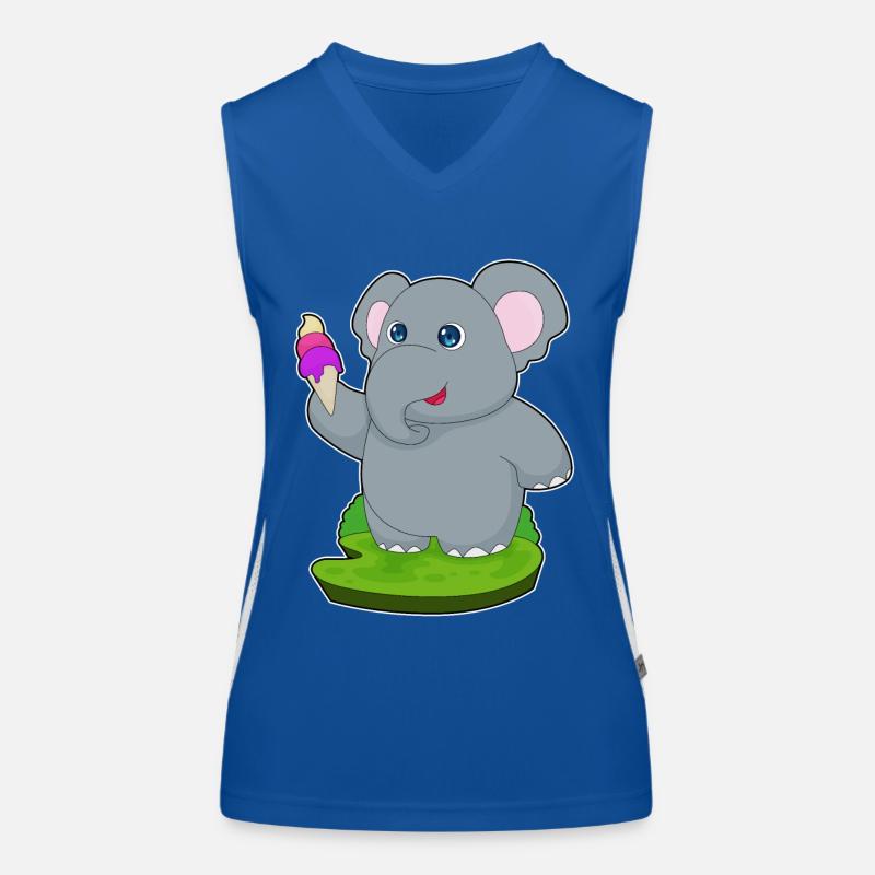 Elefant Waffeleis Funktionelles Kontrast-Tank Top für Frauen