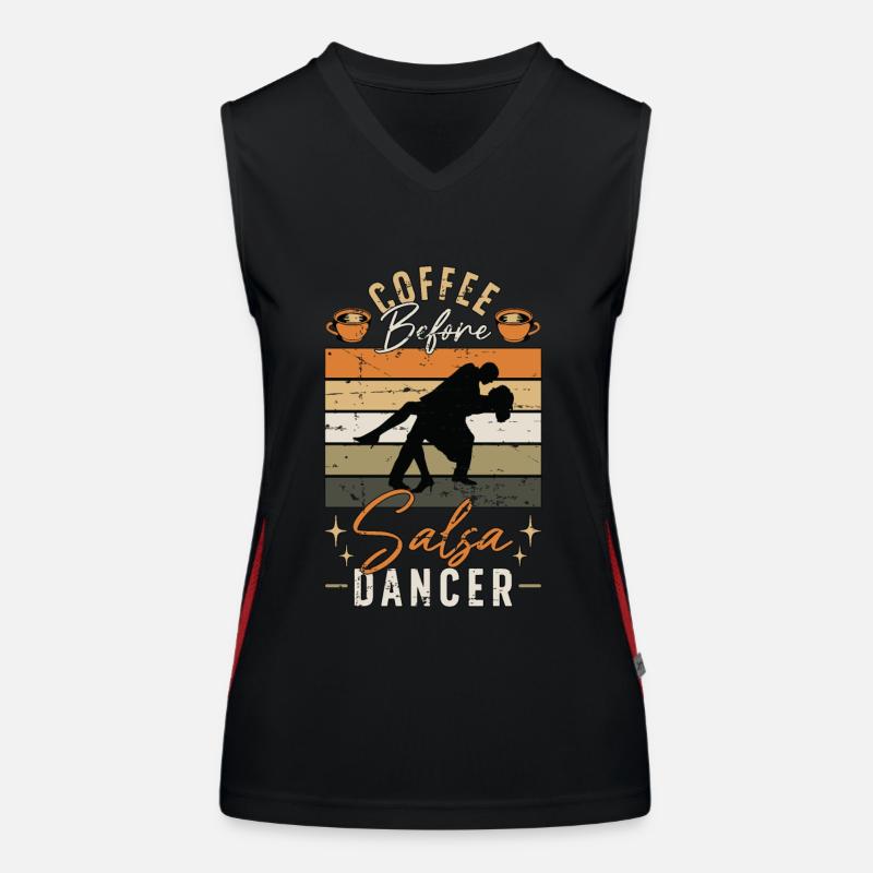 Café de danseuse de salsa avant de danser amateur de café Débardeur respirant contrasté Femme