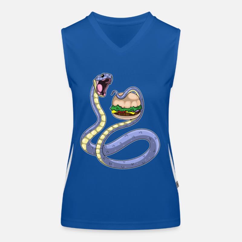 Schlange Burger Funktionelles Kontrast-Tank Top für Frauen