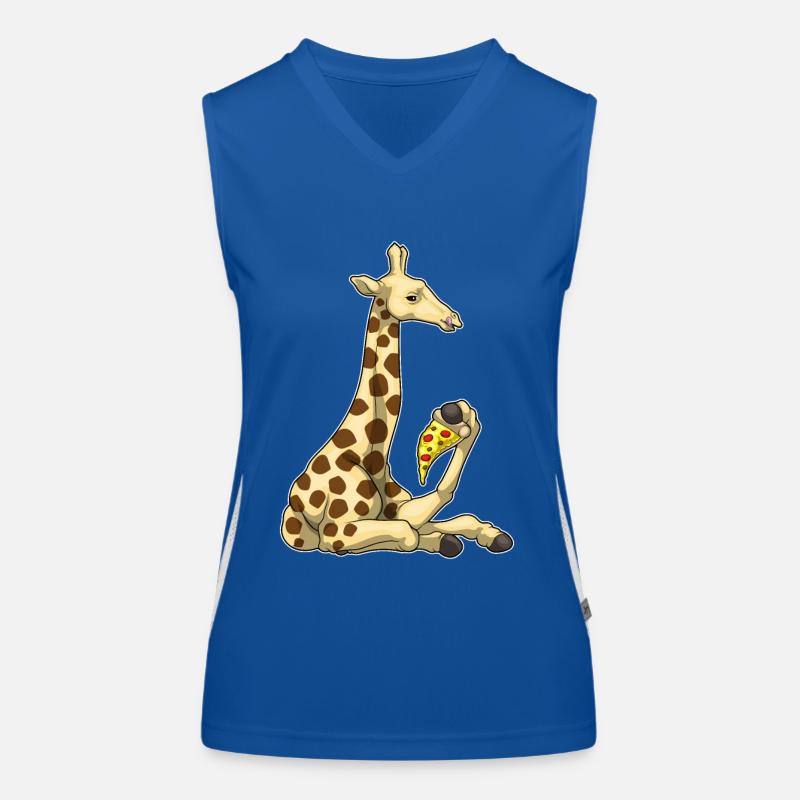 Giraffe Pizza Women's Functional Contrast Tank Top