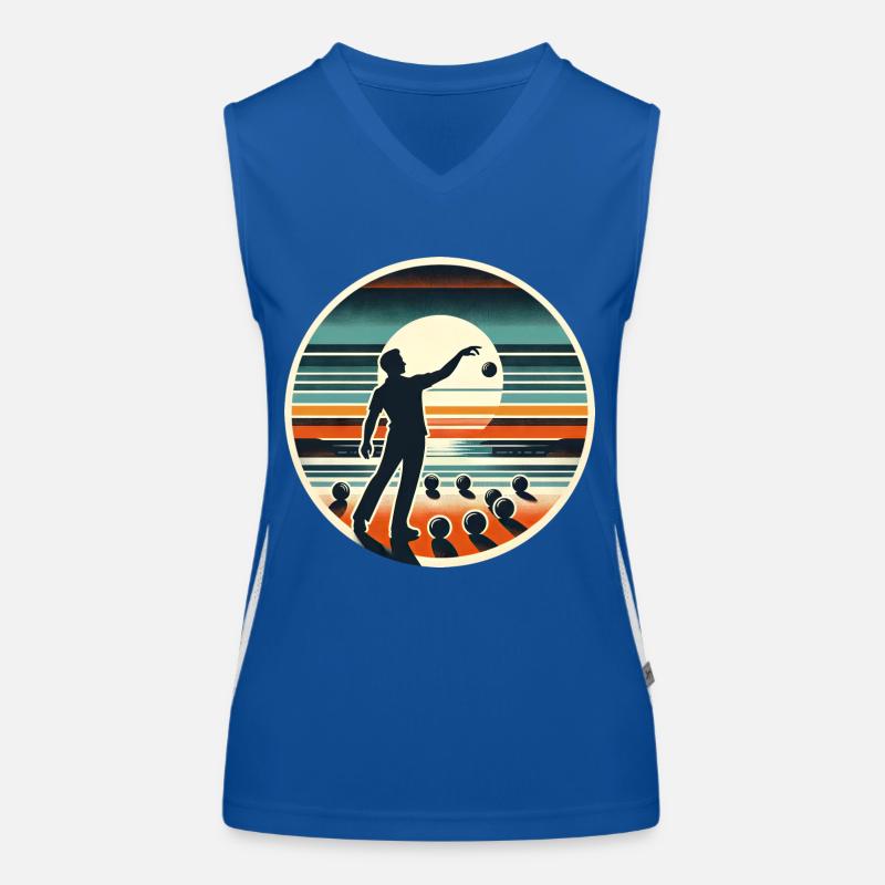 Boule Petanque Funktionelles Kontrast-Tank Top für Frauen