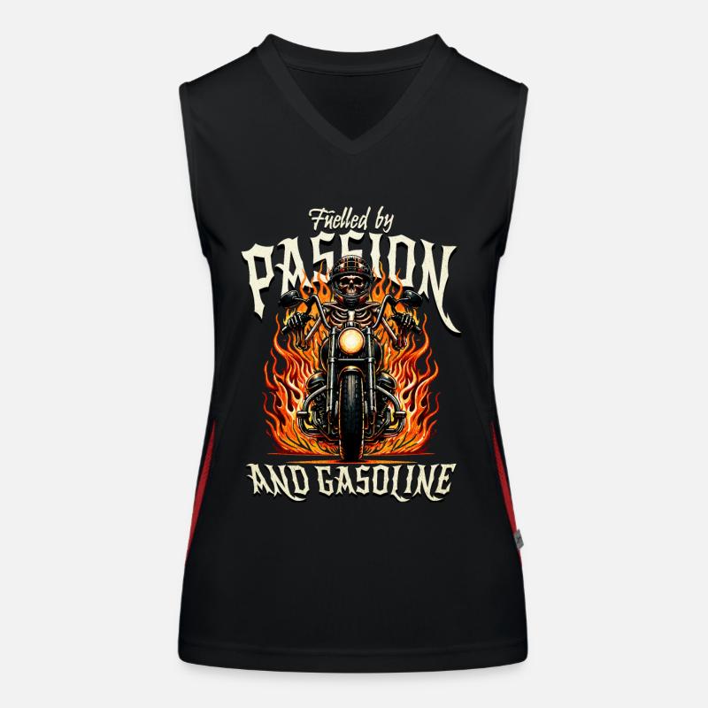 FUELLED BY PASSION AND GASOLINE Women's Functional Contrast Tank Top