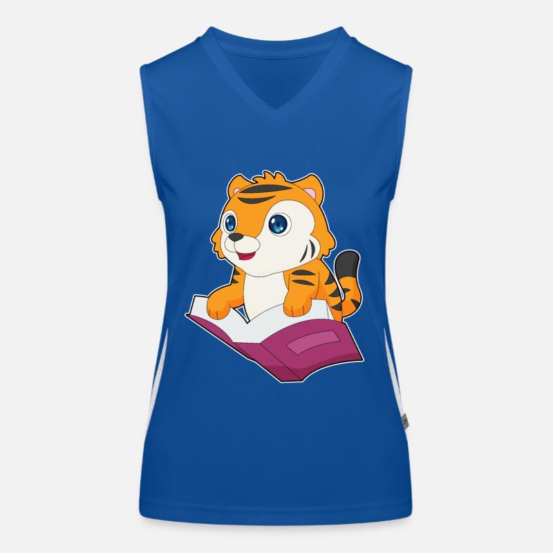 Tiger Buch Funktionelles Kontrast-Tank Top für Frauen