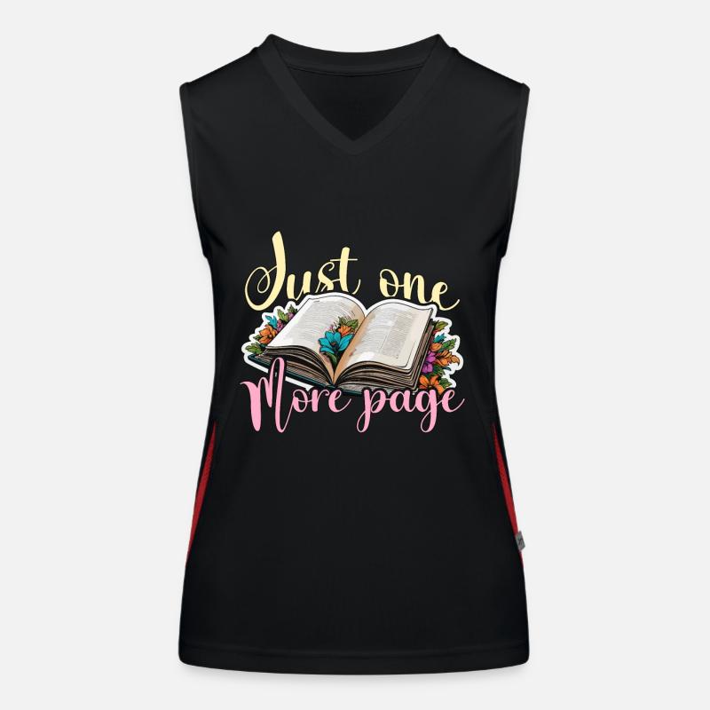 Reading Just One More Page Literature Avid Reader Funktionelles Kontrast-Tank Top für Frauen
