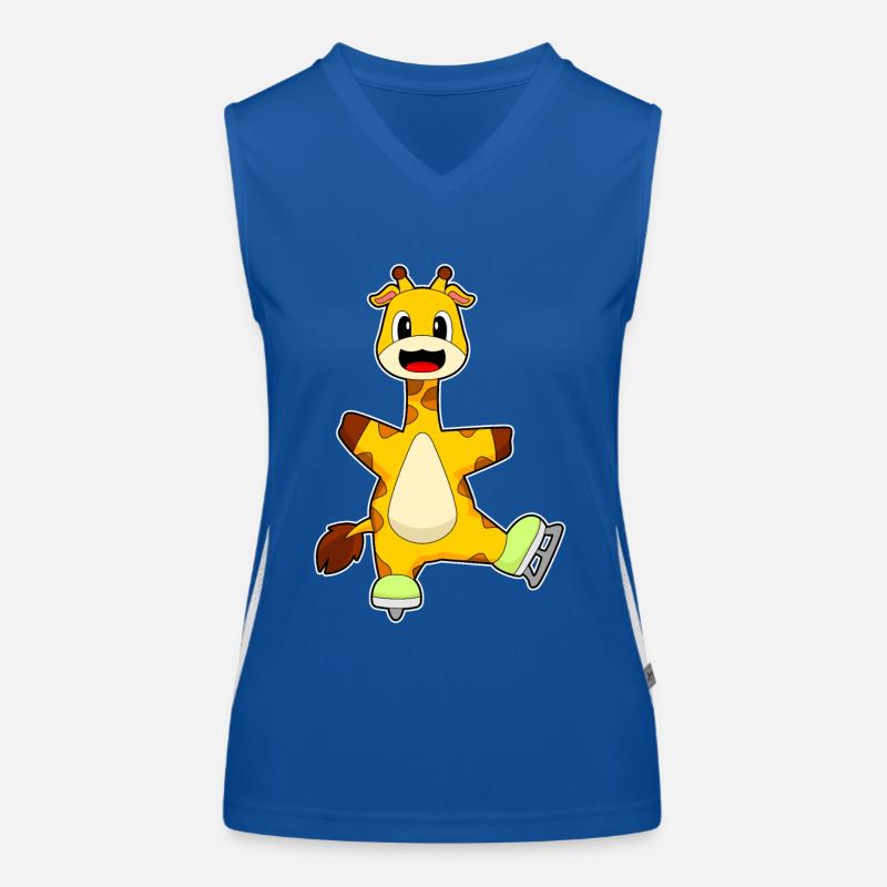 Giraffe Eislaufen Schlittschuhe Women's Functional Contrast Tank Top