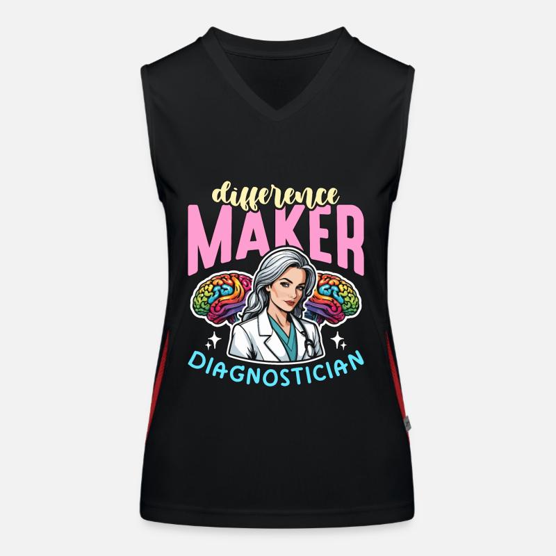 School Psych Difference Maker School Counselor Funktionelles Kontrast-Tank Top für Frauen