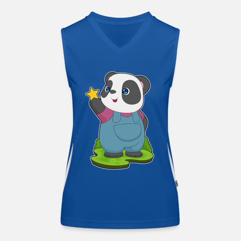 Panda Stern Funktionelles Kontrast-Tank Top für Frauen