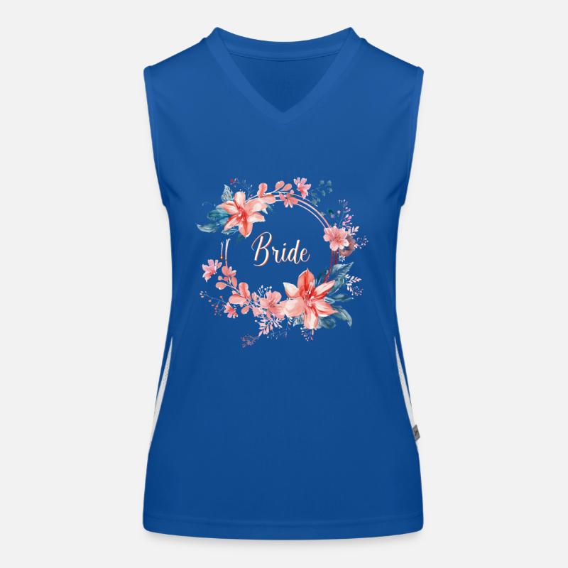 Couronne de fleurs de mariée Jeune nez d’âne Fleurs Débardeur respirant contrasté Femme