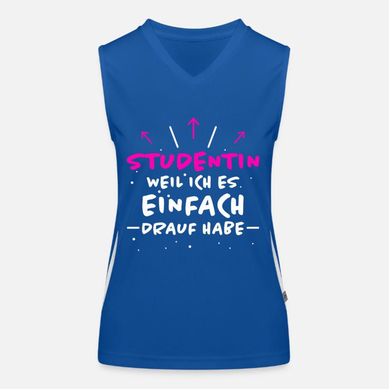 Studentin Spruch Universität Studentin Geschenk Funktionelles Kontrast-Tank Top für Frauen