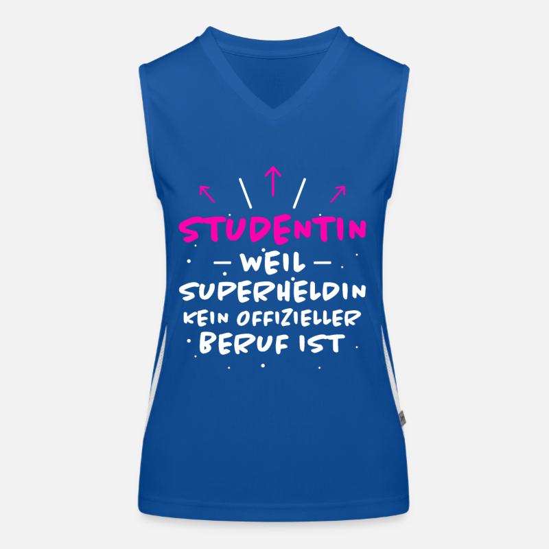 Studentin Spruch Universität Studentin Geschenk Funktionelles Kontrast-Tank Top für Frauen
