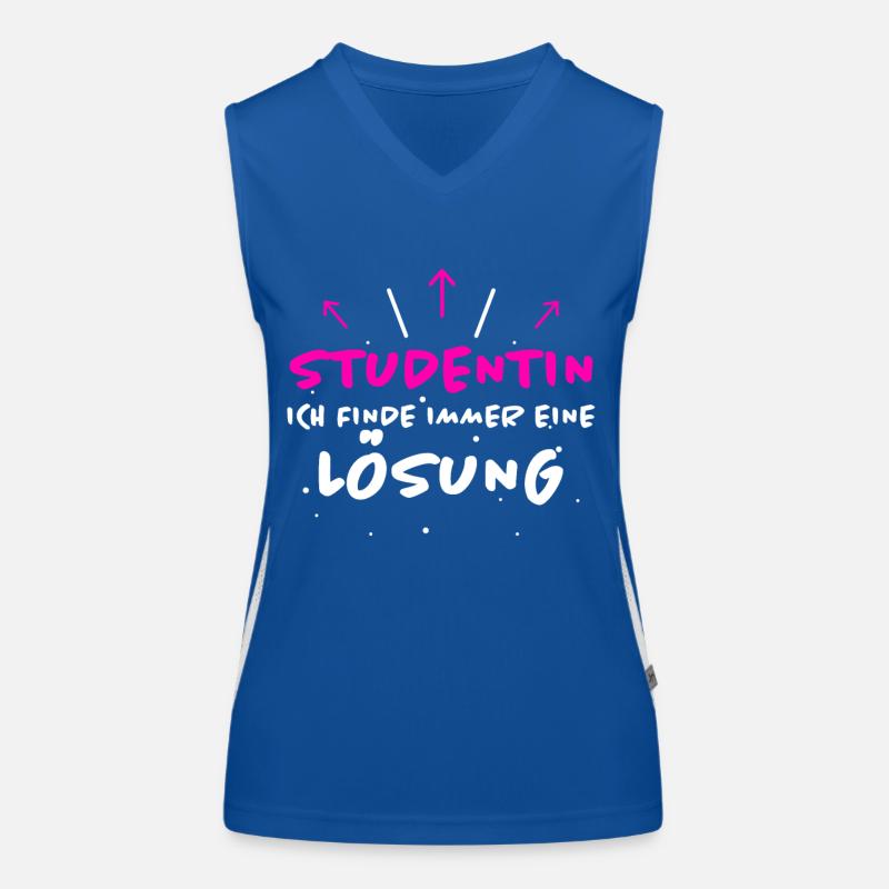 Studentin Spruch Universität Studentin Geschenk Funktionelles Kontrast-Tank Top für Frauen