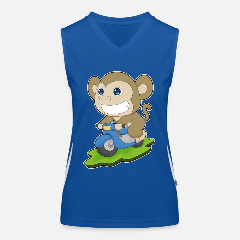 Affe Motorroller Funktionelles Kontrast-Tank Top für Frauen
