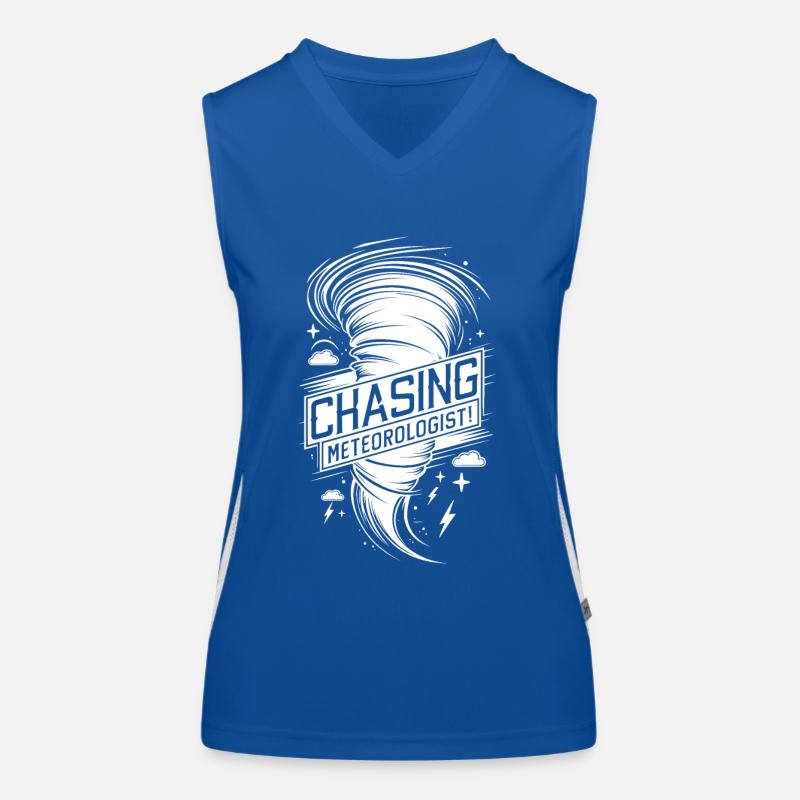 Tornado Twister Chasing Meteorologist Funktionelles Kontrast-Tank Top für Frauen