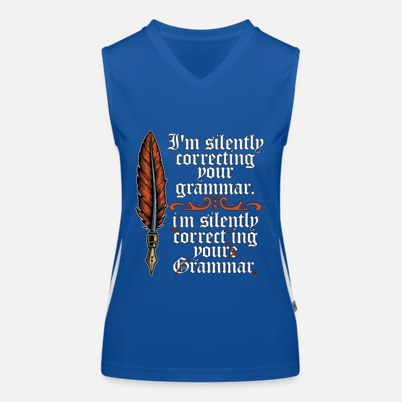 Book Editor I'm Silently Correcting Book Author Funktionelles Kontrast-Tank Top für Frauen