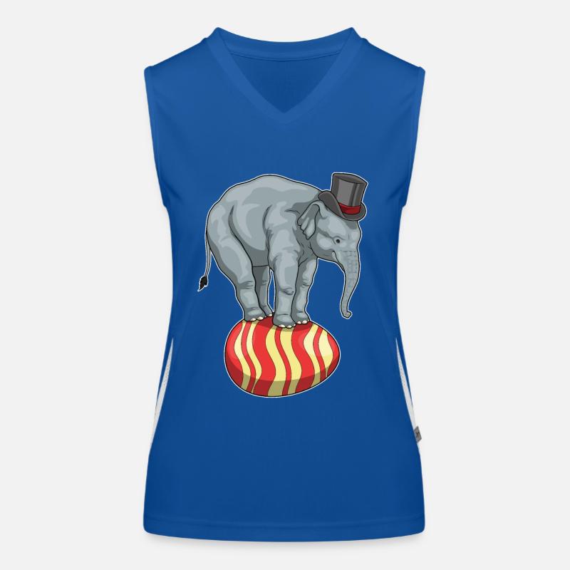 Elephant Easter Easter Egg Circus Women's Functional Contrast Tank Top