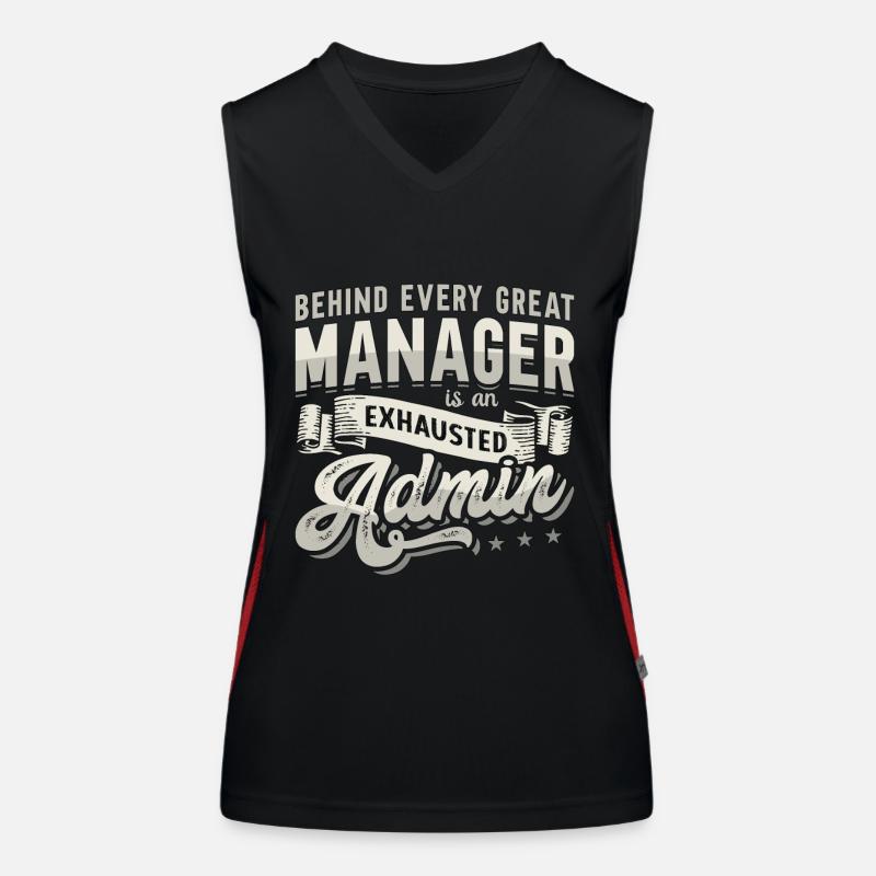 Admin Assistant Behind Every Great Office Worker Funktionelles Kontrast-Tank Top für Frauen