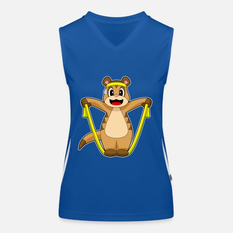 Erdmännchen Seilspringen Seil Funktionelles Kontrast-Tank Top für Frauen