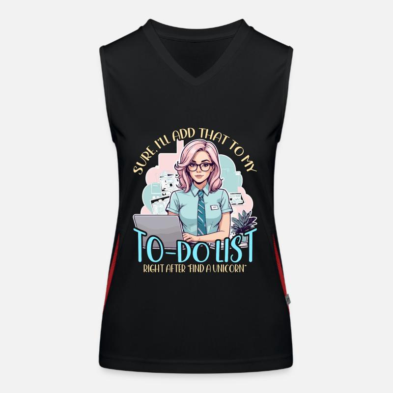 Admin Assistant Sure I'll Add That To Office Clerk Funktionelles Kontrast-Tank Top für Frauen