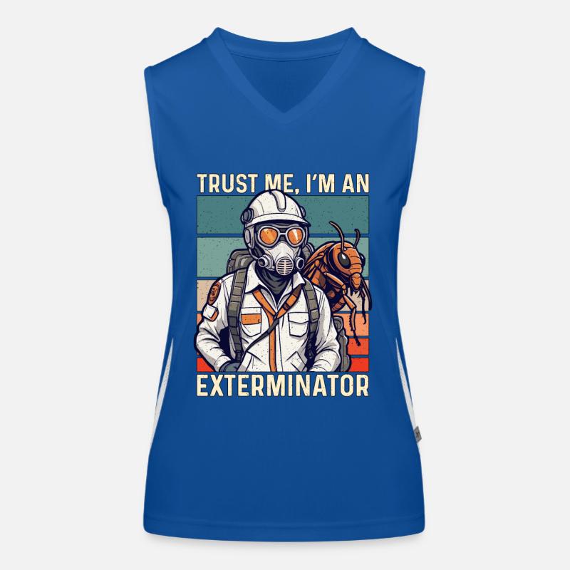 Pest Control Trust Me I'm Pest Control Worker Funktionelles Kontrast-Tank Top für Frauen