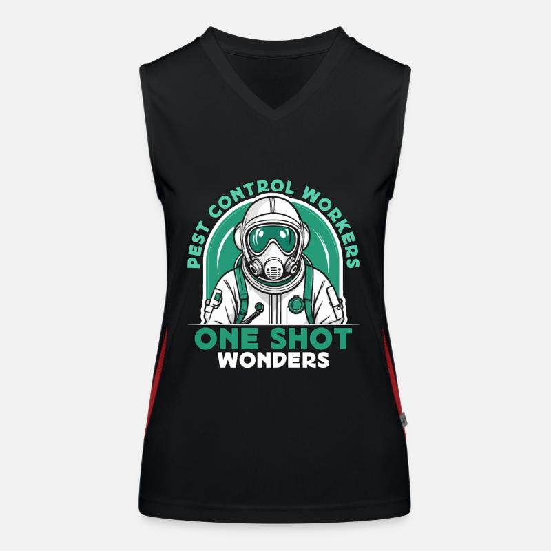 Pest Control Workers One Shot Insect Solutions Women's Functional Contrast Tank Top
