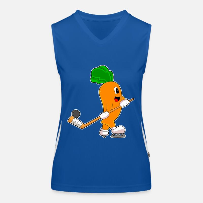 Karotte Eishockey Eishockeyschläger Funktionelles Kontrast-Tank Top für Frauen