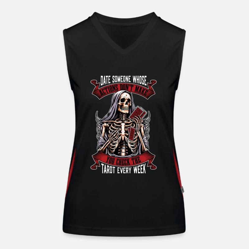 Tarot Reading Date Someone Whose Fortune Telling Women's Functional Contrast Tank Top