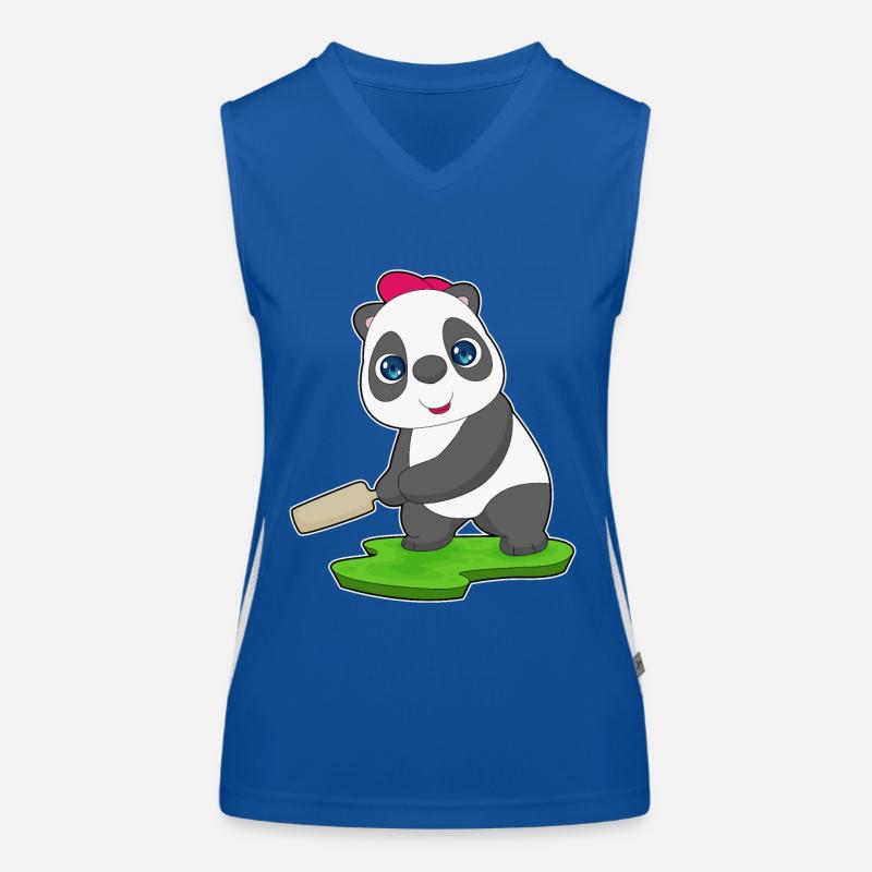 Panda Cricket Cricketschläger Funktionelles Kontrast-Tank Top für Frauen