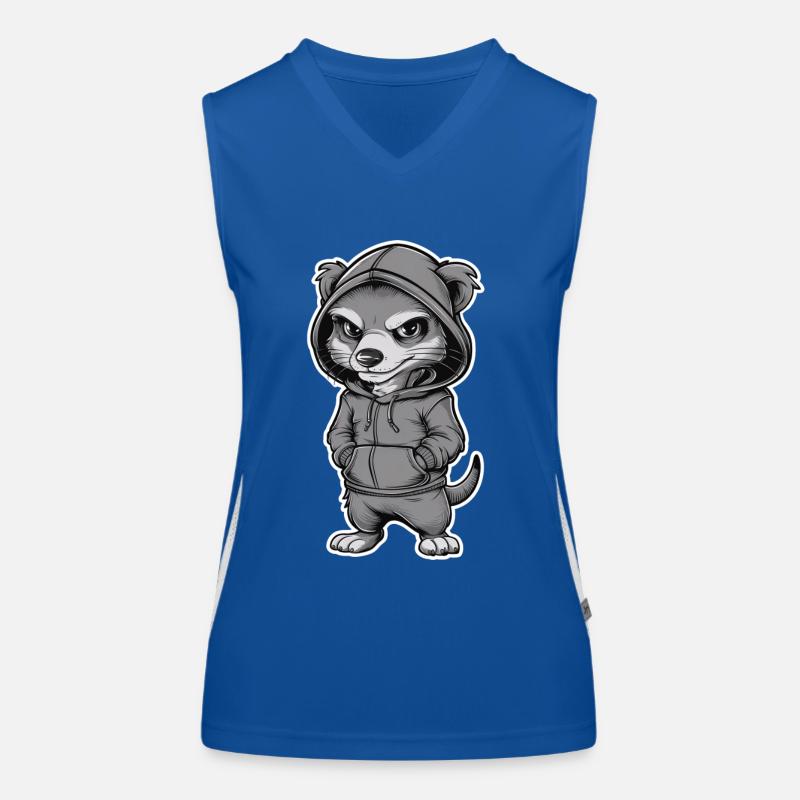 Suricate cool dans un sweat à capuche élégant Débardeur respirant contrasté Femme