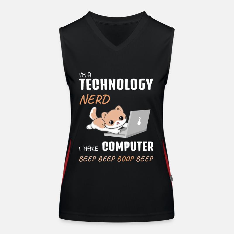 IT Computer Administrator Computer Work Gift Women's Functional Contrast Tank Top