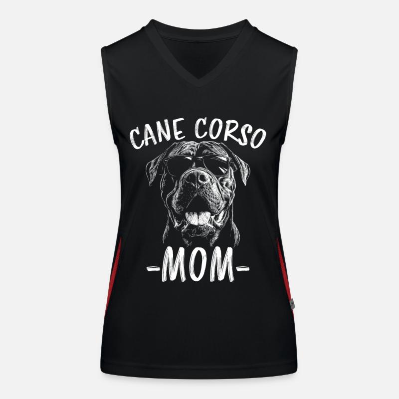 Cane Corso Italiano Mama Mom Cane Corso Geschenk Funktionelles Kontrast-Tank Top für Frauen