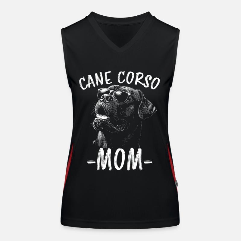 Cane Corso Italiano Mama Mom Cane Corso Geschenk Funktionelles Kontrast-Tank Top für Frauen