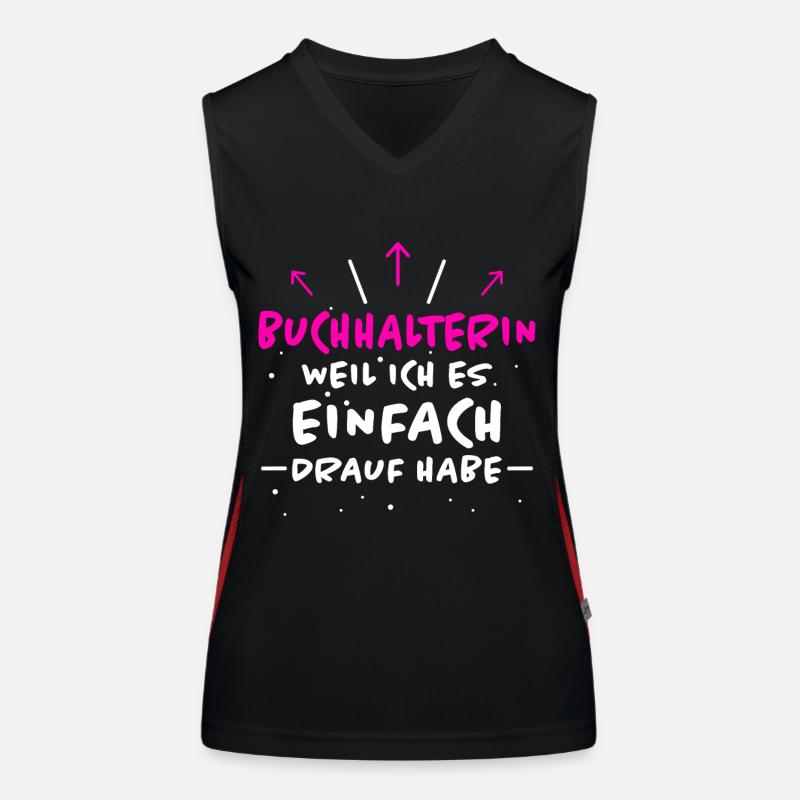 Buchhalterin Spruch Lustiges Buchhalterin Geschenk Funktionelles Kontrast-Tank Top für Frauen