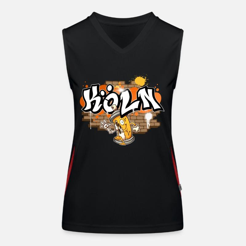 Cologne Graffiti Débardeur respirant contrasté Femme