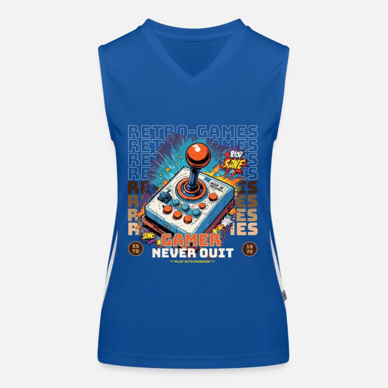 Retro Gamer Joystick / Controller Jeux de console Débardeur respirant contrasté Femme