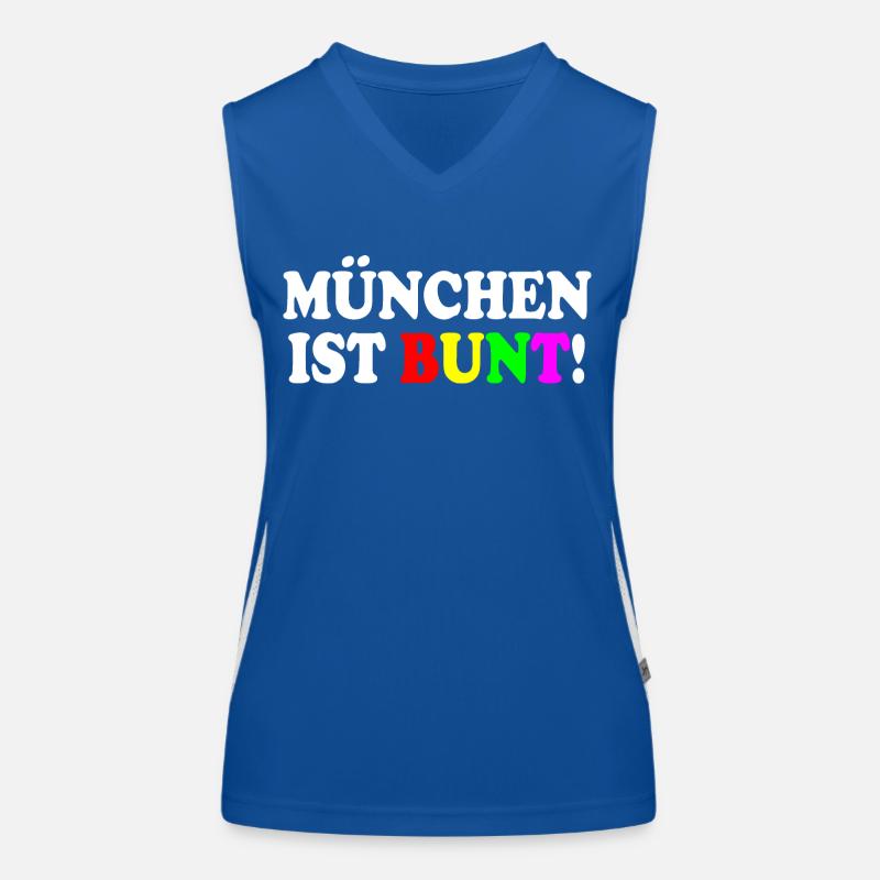 München ist bunt Funktionelles Kontrast-Tank Top für Frauen