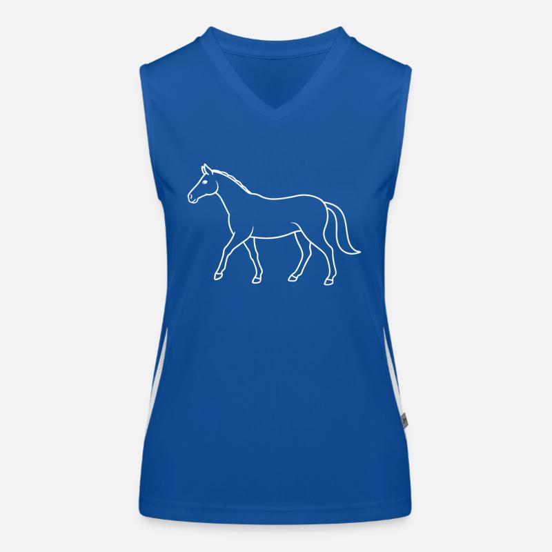 Silhouette de cheval élégante - simple et gracieuse Débardeur respirant contrasté Femme