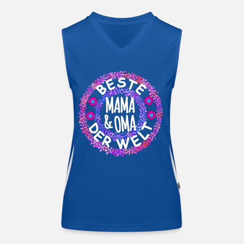Beste Mama & Oma Mit Blumen Funktionelles Kontrast-Tank Top für Frauen