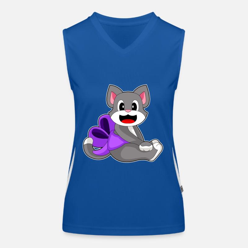 Cat Bow Women's Functional Contrast Tank Top