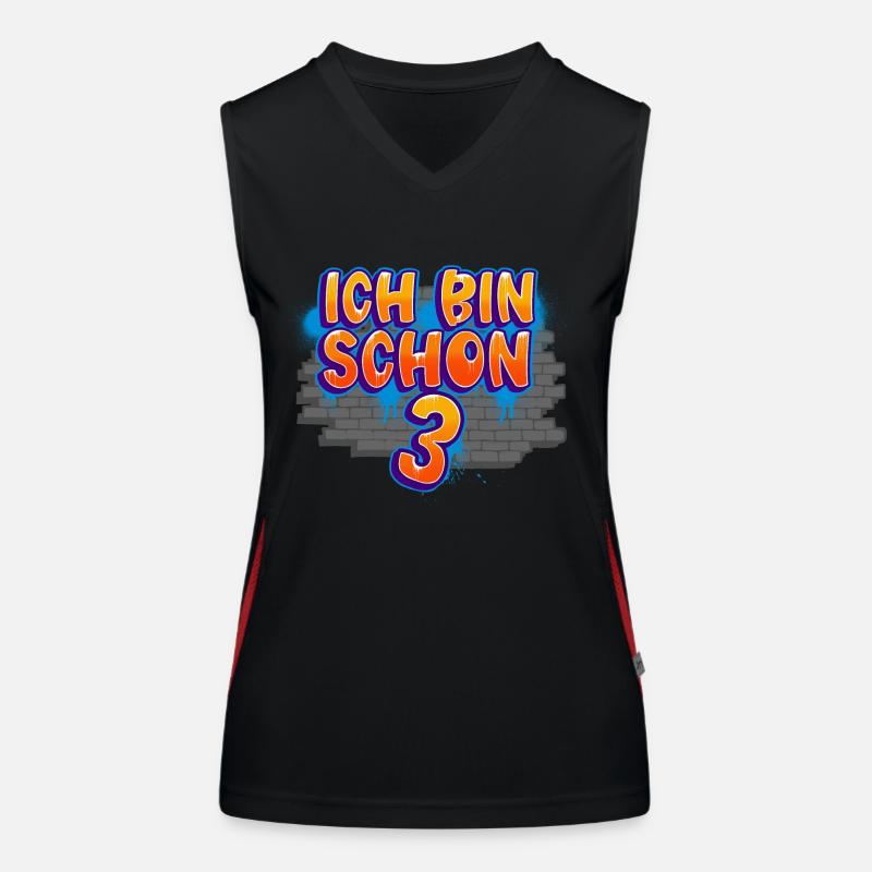 3. Geburtstag Graffiti Funktionelles Kontrast-Tank Top für Frauen