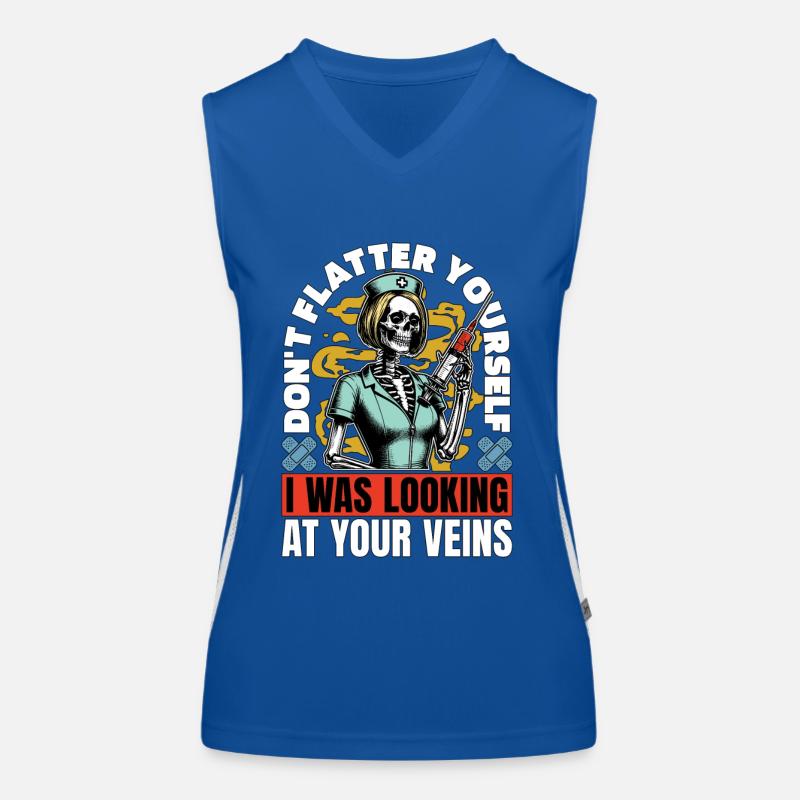 Nurse Practitioner Don't Flutter Nursing Assistant Women's Functional Contrast Tank Top