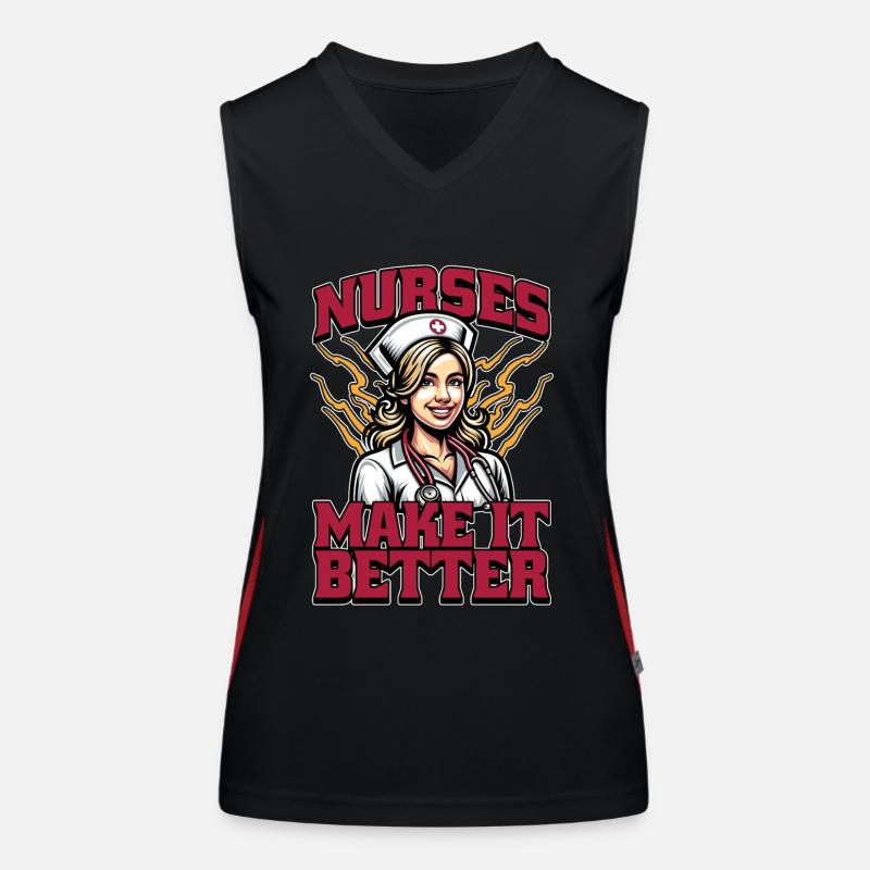 Nurse Practitioner Nurses Make It Better Hospital Funktionelles Kontrast-Tank Top für Frauen