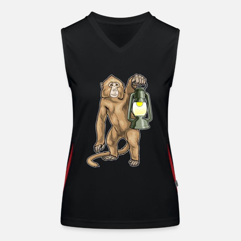 Affe Laterne Funktionelles Kontrast-Tank Top für Frauen