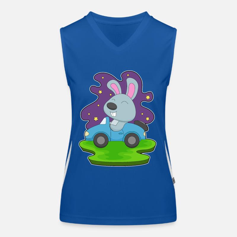 Hase Auto Funktionelles Kontrast-Tank Top für Frauen