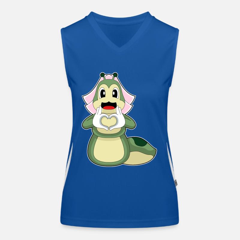 Raupe Braut Herz Hochzeit Funktionelles Kontrast-Tank Top für Frauen