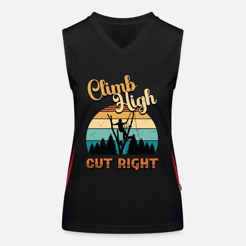Tree Surgeon Climb High Cut Right Arboriculturist Women's Functional Contrast Tank Top
