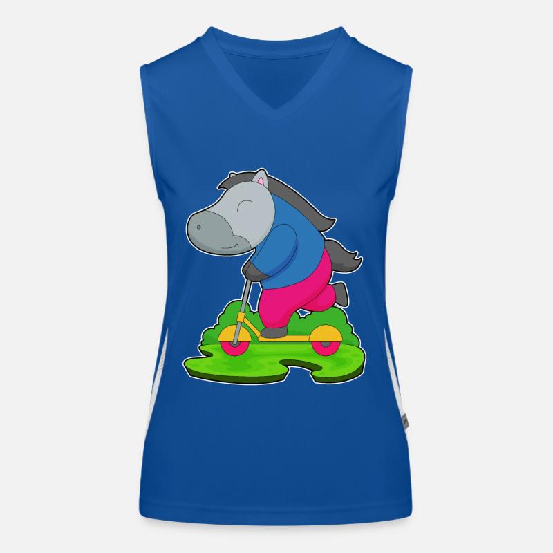 Pferd Roller Funktionelles Kontrast-Tank Top für Frauen