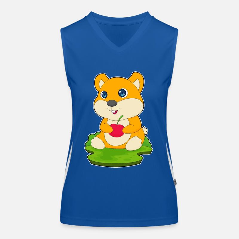 Hamster Kirsche Funktionelles Kontrast-Tank Top für Frauen