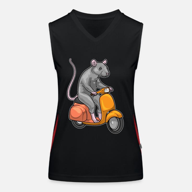 Ratte Motorroller Funktionelles Kontrast-Tank Top für Frauen