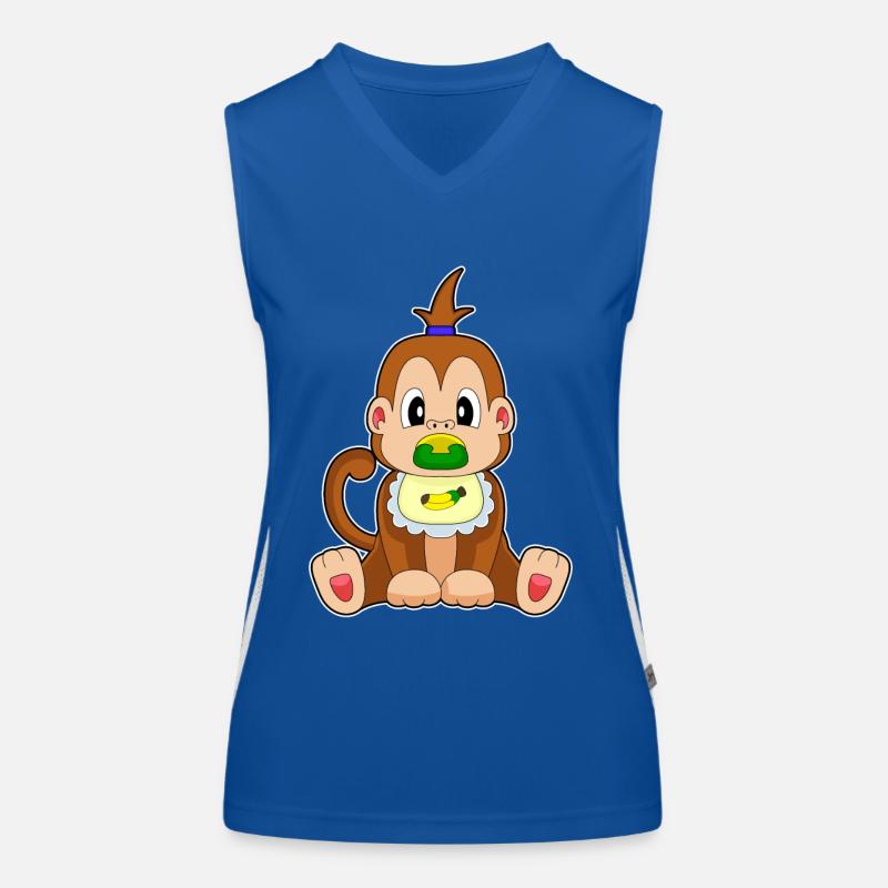 Affe Banane Schnuller Lätzchen Funktionelles Kontrast-Tank Top für Frauen
